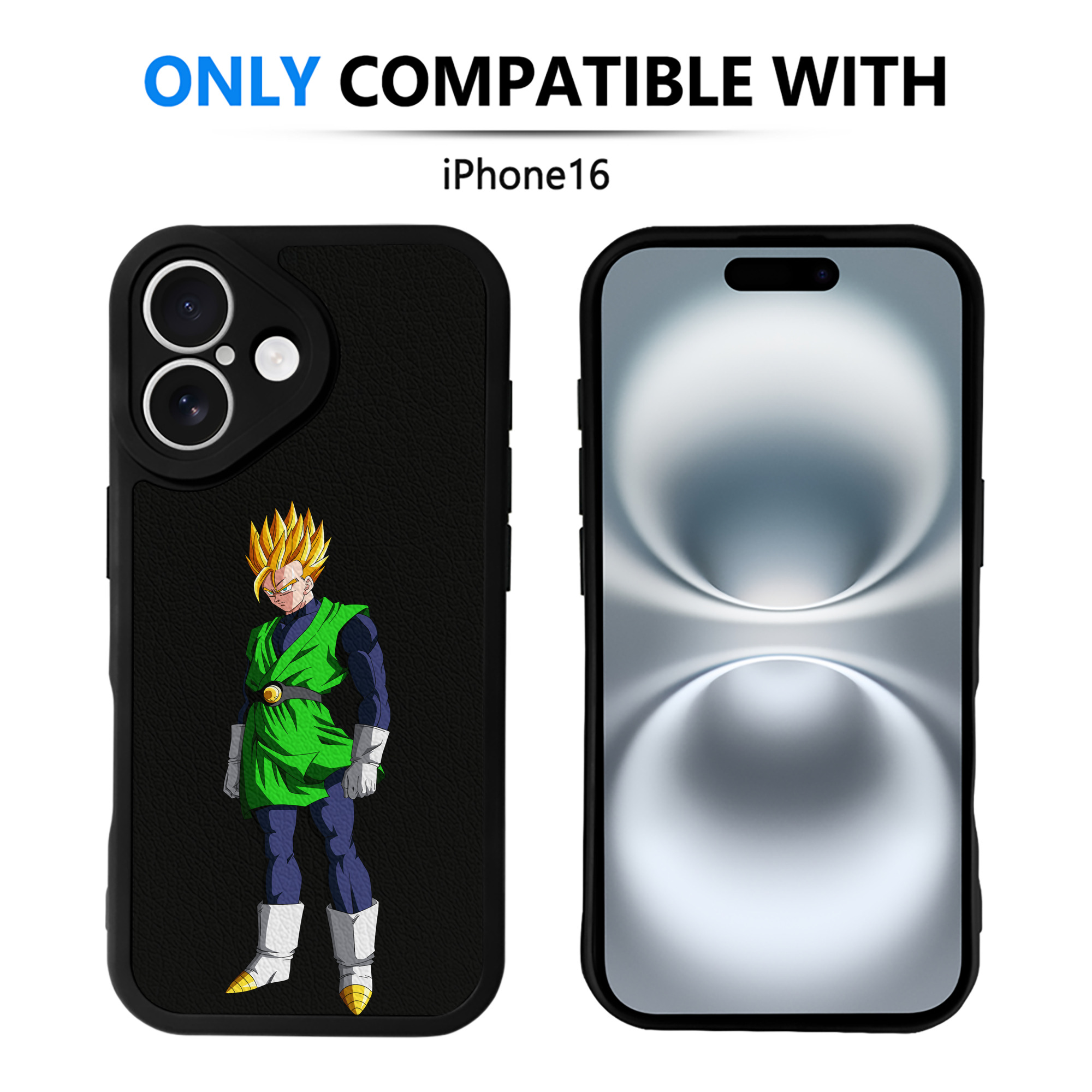 （画像用） ドラゴンボール 孫 悟飯（そんごはん）DRAGON BALL Son Gohan 【iPhone 16シリーズ対応】シリコンスマホケース（レザー調） 材質：シリコン